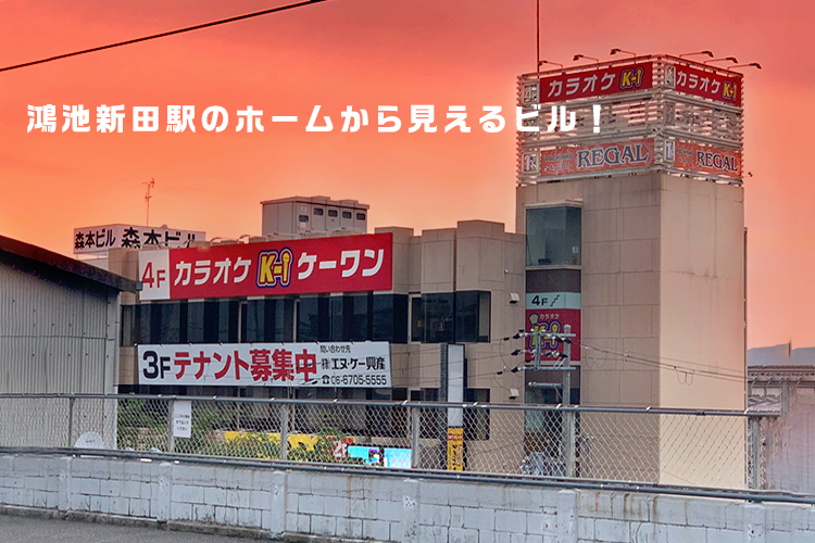 鴻池新田駅ホームから見える外観